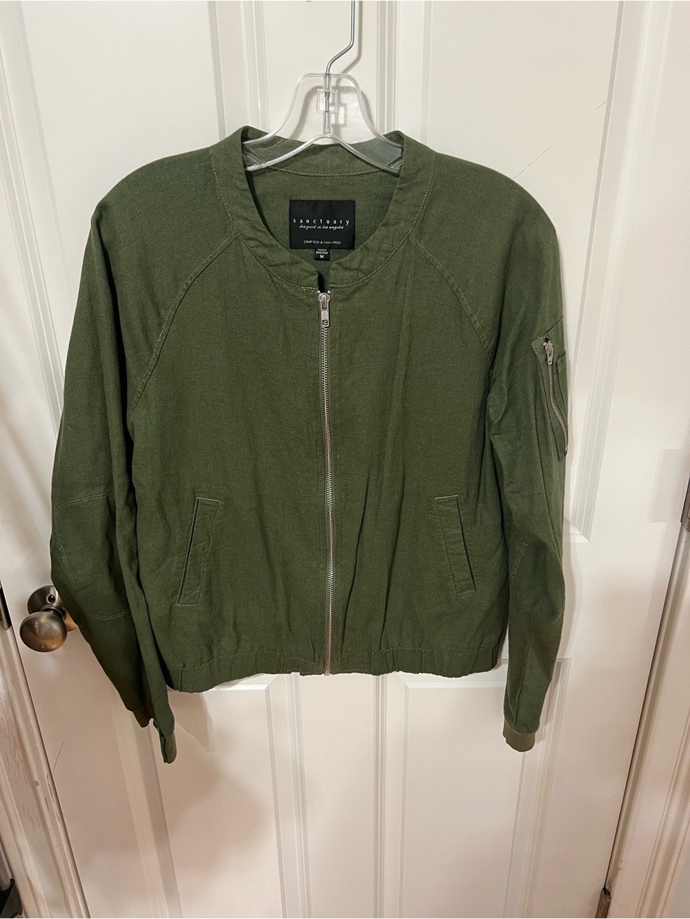 Sanctuary Military Green Bomber Jacket